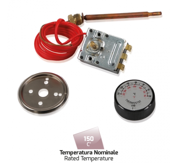 Termostato con Sonda Immersa professionale Mtm Hydro. Tipo A. Attacco  Entrata M14 X 1M. Temperatura Nominale 150 °C.