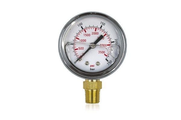 RADIAL CONNECTION GAUGE WITH GLYCERINE