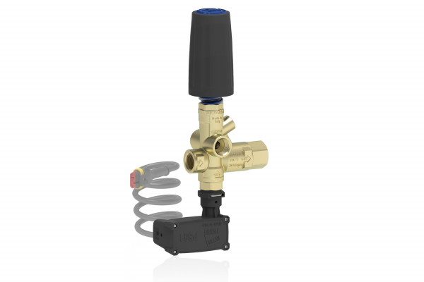BRV31/90 T PRESSURE REGULATING UNLOADER VALVE WITH PRESSURE PORT, MICROSWITCH WITH ELECTRICAL QUICK CONNECTOR WITHOUT KNOB